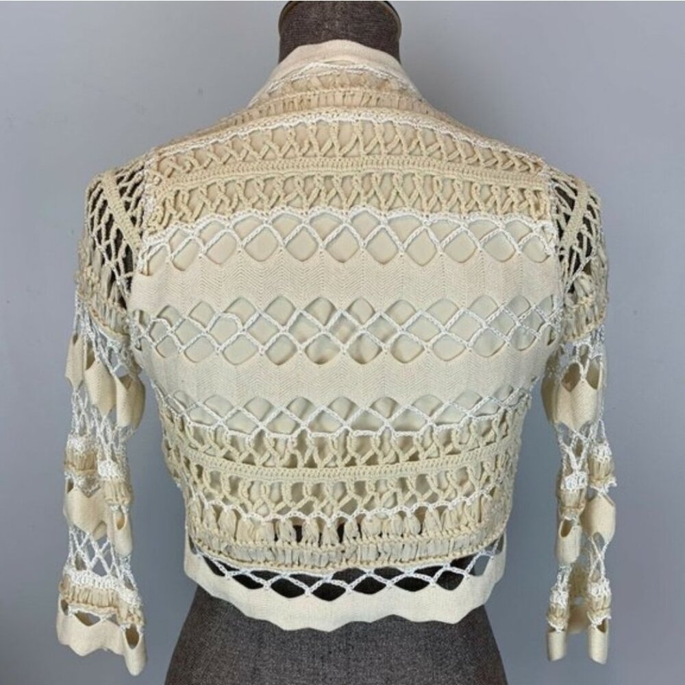 Gaby Eden Crochet Bolero Shrug Jacket Short - Picture 2 of 7